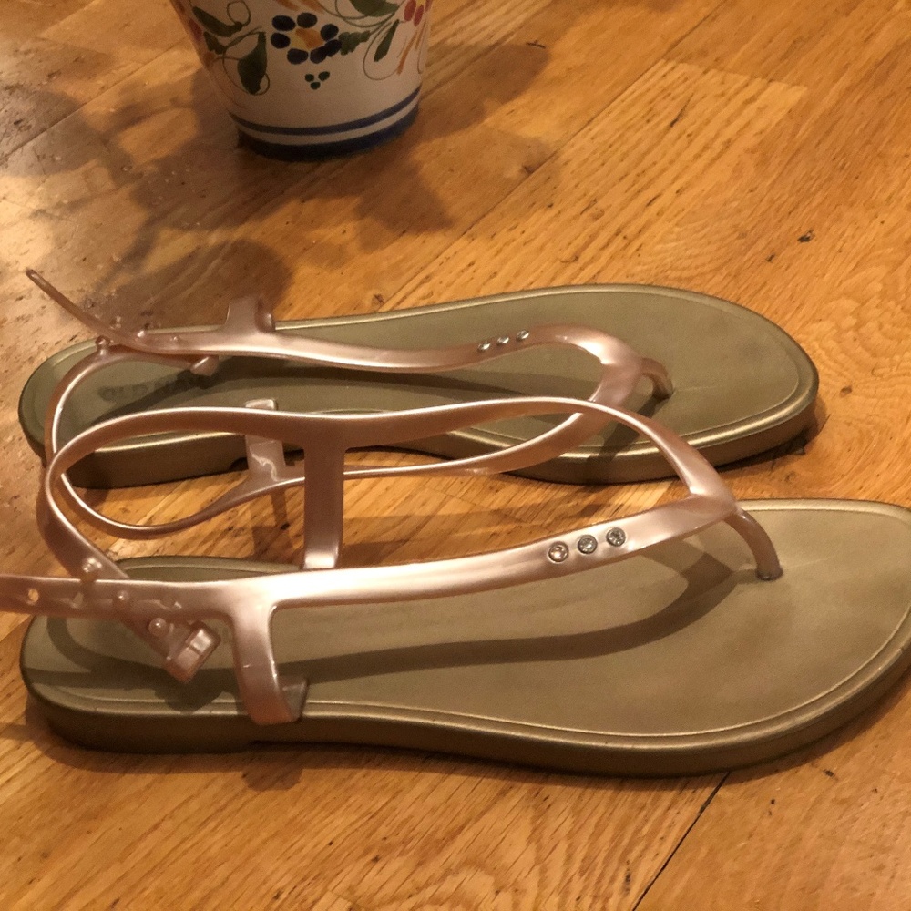 Rose Gold Sandals - Picture 3 of 4